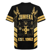 Jamaica Independence Day Rugby Jersey Out Of Many One People Gold Color