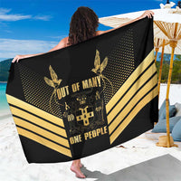 Jamaica Independence Day Sarong Out Of Many One People Gold Color