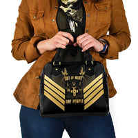 Jamaica Independence Day Shoulder Handbag Out Of Many One People Gold Color