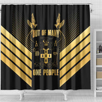 Jamaica Independence Day Shower Curtain Out Of Many One People Gold Color