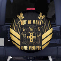 Jamaica Independence Day Spare Tire Cover Out Of Many One People Gold Color