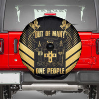 Jamaica Independence Day Spare Tire Cover Out Of Many One People Gold Color