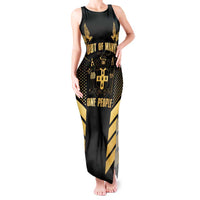Jamaica Independence Day Tank Maxi Dress Out Of Many One People Gold Color