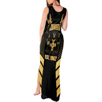 Jamaica Independence Day Tank Maxi Dress Out Of Many One People Gold Color