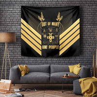 Jamaica Independence Day Tapestry Out Of Many One People Gold Color