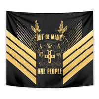 Jamaica Independence Day Tapestry Out Of Many One People Gold Color