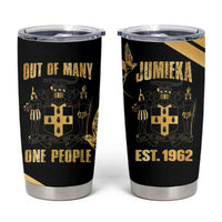 Jamaica Independence Day Tumbler Cup Out Of Many One People Gold Color