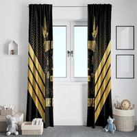 Jamaica Independence Day Window Curtain Out Of Many One People Gold Color