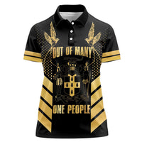 Jamaica Independence Day Women Polo Shirt Out Of Many One People Gold Color