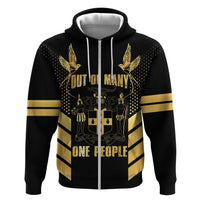 Jamaica Independence Day Zip Hoodie Out Of Many One People Gold Color