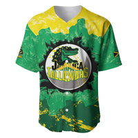 Custom Jamaica Cricket Baseball Jersey Go Champions Tallawahs Grunge Style