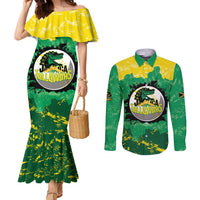 Custom Jamaica Cricket Couples Matching Mermaid Dress and Long Sleeve Button Shirt Go Champions Tallawahs Grunge Style