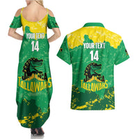 Custom Jamaica Cricket Couples Matching Summer Maxi Dress and Hawaiian Shirt Go Champions Tallawahs Grunge Style