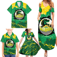 Custom Jamaica Cricket Family Matching Summer Maxi Dress and Hawaiian Shirt Go Champions Tallawahs Grunge Style