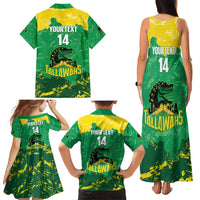 Custom Jamaica Cricket Family Matching Tank Maxi Dress and Hawaiian Shirt Go Champions Tallawahs Grunge Style