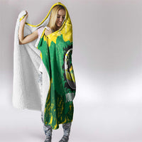 Custom Jamaica Cricket Hooded Blanket Go Champions Tallawahs Grunge Style
