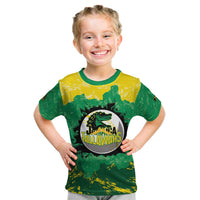 Custom Jamaica Cricket Kid T Shirt Go Champions Tallawahs Grunge Style