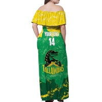 Custom Jamaica Cricket Off Shoulder Maxi Dress Go Champions Tallawahs Grunge Style