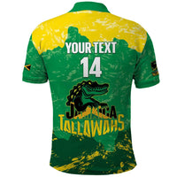 Custom Jamaica Cricket Polo Shirt Go Champions Tallawahs Grunge Style