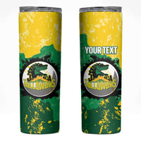Custom Jamaica Cricket Skinny Tumbler Go Champions Tallawahs Grunge Style