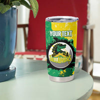 Custom Jamaica Cricket Tumbler Cup Go Champions Tallawahs Grunge Style