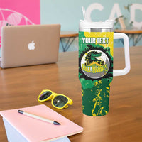Custom Jamaica Cricket Tumbler With Handle Go Champions Tallawahs Grunge Style