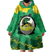 Custom Jamaica Cricket Wearable Blanket Hoodie Go Champions Tallawahs Grunge Style