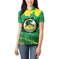 Custom Jamaica Cricket Women Polo Shirt Go Champions Tallawahs Grunge Style