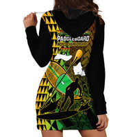 Paddle Board Hawaii Hoodie Dress Molokai 2 Oahu World Championships Kakau Pattern - Wonder Print Shop