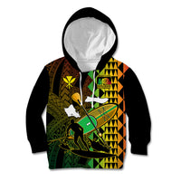 Paddle Board Hawaii Kid Hoodie Molokai 2 Oahu World Championships Kakau Pattern - Wonder Print Shop