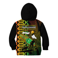 Paddle Board Hawaii Kid Hoodie Molokai 2 Oahu World Championships Kakau Pattern - Wonder Print Shop