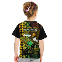Paddle Board Hawaii Kid T Shirt Molokai 2 Oahu World Championships Kakau Pattern - Wonder Print Shop