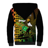 Paddle Board Hawaii Sherpa Hoodie Molokai 2 Oahu World Championships Kakau Pattern - Wonder Print Shop