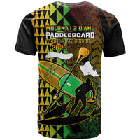 Paddle Board Hawaii T Shirt Molokai 2 Oahu World Championships Kakau Pattern - Wonder Print Shop