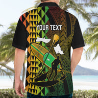Personalised Paddle Board Hawaii Hawaiian Shirt Molokai 2 Oahu World Championships Kakau Pattern - Wonder Print Shop