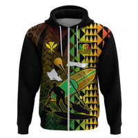 Personalised Paddle Board Hawaii Hoodie Molokai 2 Oahu World Championships Kakau Pattern - Wonder Print Shop