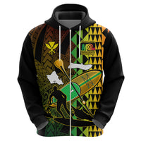 Personalised Paddle Board Hawaii Hoodie Molokai 2 Oahu World Championships Kakau Pattern - Wonder Print Shop