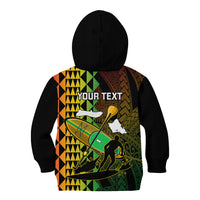 Personalised Paddle Board Hawaii Kid Hoodie Molokai 2 Oahu World Championships Kakau Pattern - Wonder Print Shop