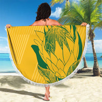 Custom South Africa Cricket Beach Blanket Go Champions World Cup Proteas - Wonder Print Shop