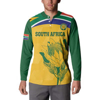 Custom South Africa Cricket Button Sweatshirt Go Champions World Cup Proteas - Wonder Print Shop