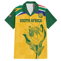 Custom South Africa Cricket Family Matching Puletasi and Hawaiian Shirt Go Champions World Cup Proteas - Wonder Print Shop