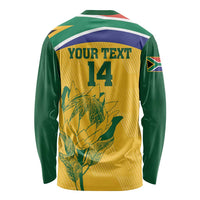 Custom South Africa Cricket Long Sleeve Shirt Go Champions World Cup Proteas - Wonder Print Shop
