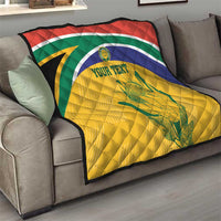 Custom South Africa Cricket Quilt Go Champions World Cup Proteas - Wonder Print Shop
