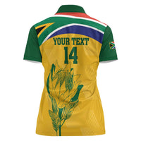 Custom South Africa Cricket Women Polo Shirt Go Champions World Cup Proteas - Wonder Print Shop