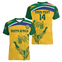 Custom South Africa Cricket Women V-Neck T-Shirt Go Champions World Cup Proteas - Wonder Print Shop