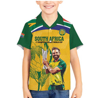 South Africa Cricket Family Matching Mermaid Dress and Hawaiian Shirt 1st Champions World Cup Proud Of Our Boys - Wonder Print Shop