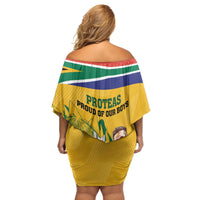 South Africa Cricket Family Matching Off Shoulder Short Dress and Hawaiian Shirt 1st Champions World Cup Proud Of Our Boys - Wonder Print Shop