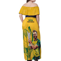 South Africa Cricket Off Shoulder Maxi Dress 1st Champions World Cup Proud Of Our Boys - Wonder Print Shop