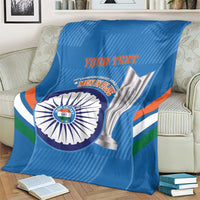 Custom India Cricket Blanket 2nd Champions World Cup Men In Blue