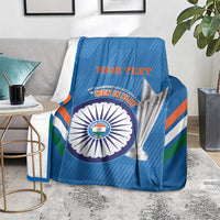 Custom India Cricket Blanket 2nd Champions World Cup Men In Blue